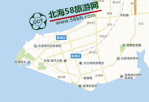 北海地图,广西北海旅行社,
